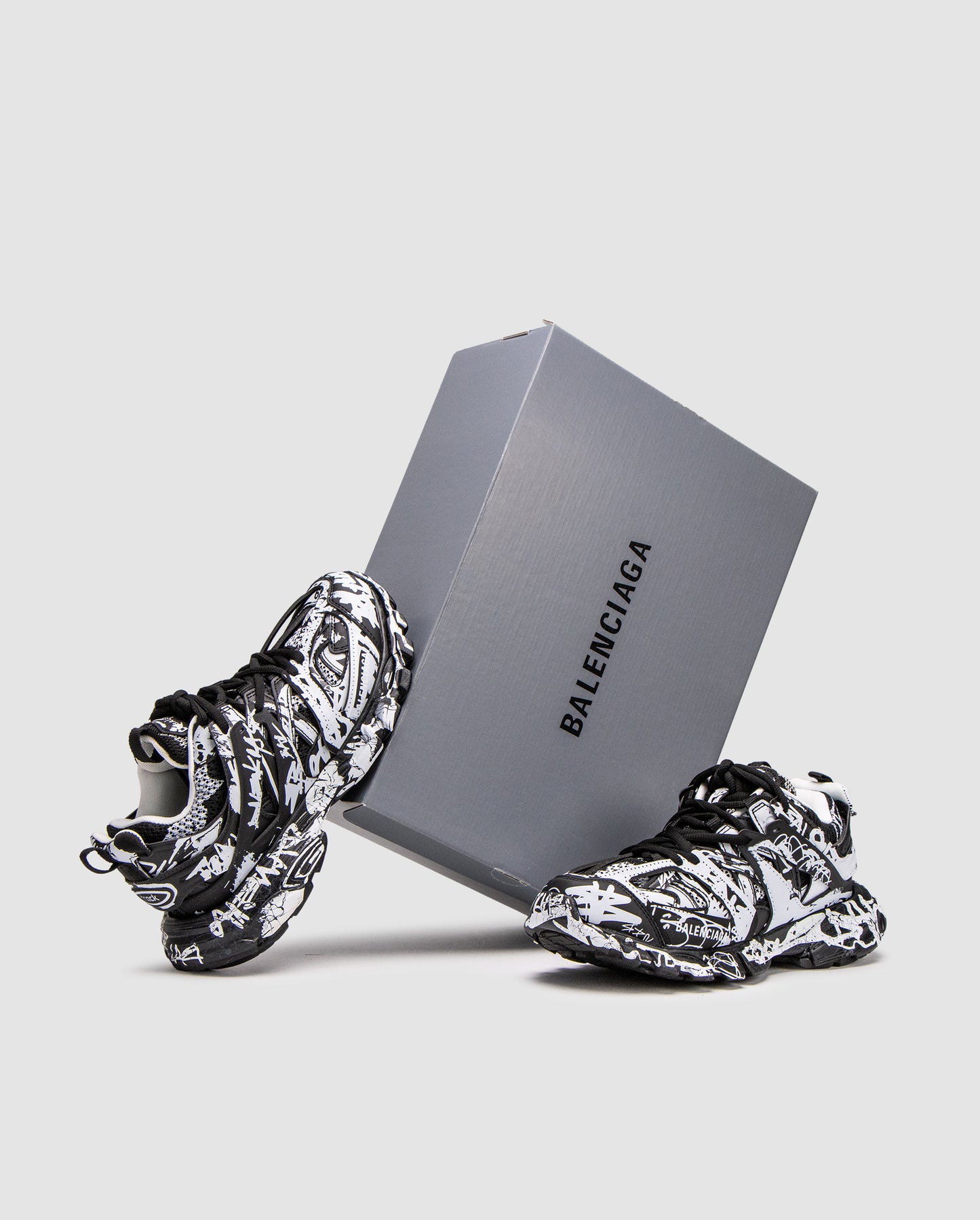 Balenciaga Track Graffiti Black/White