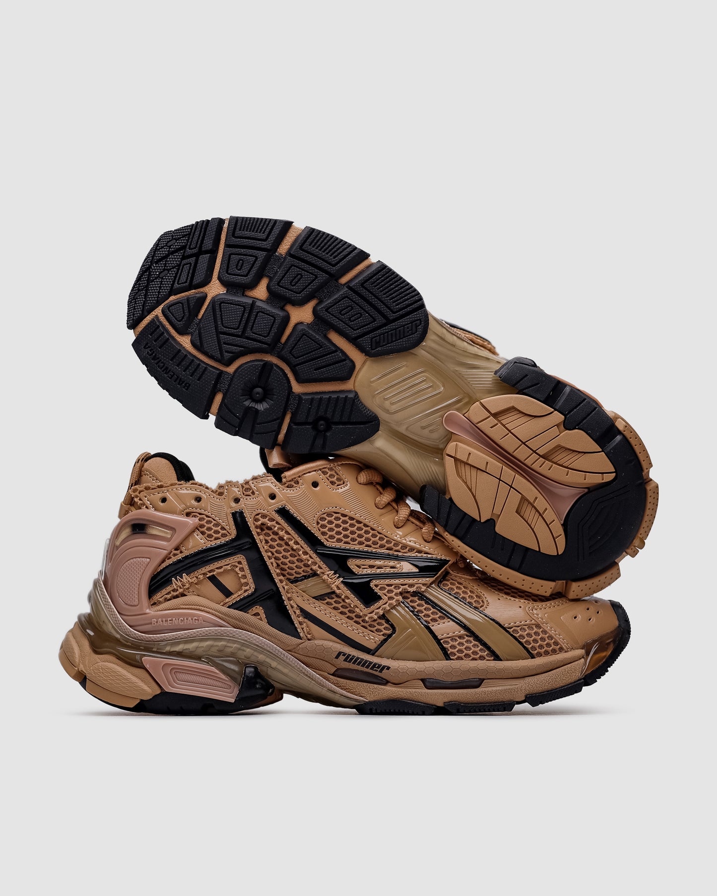 BALENCIAGA Runner Trainers Nylon Beige