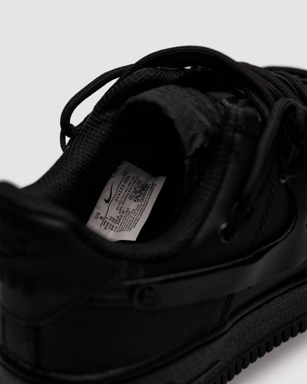 Nike Air Force 1 Low Black Off shoelaces Custom
