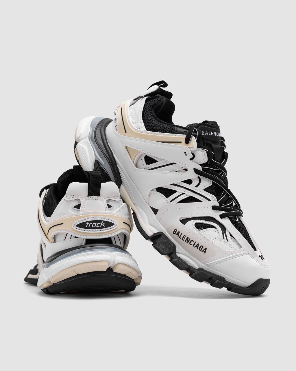 BALENCIAGA Track Worn Out White, Black Low Top