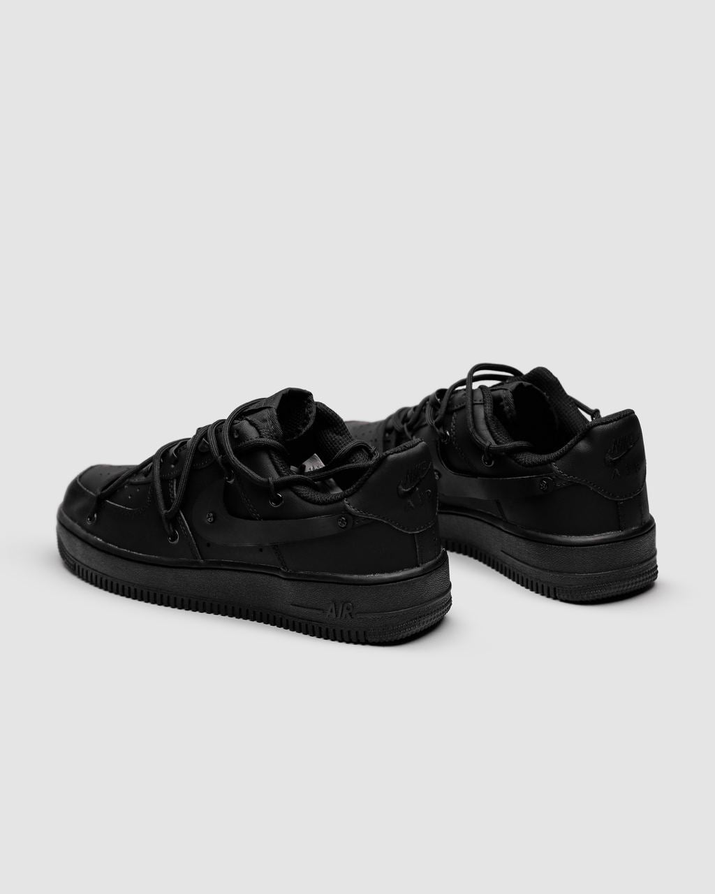Nike Air Force 1 Low Black Off shoelaces Custom