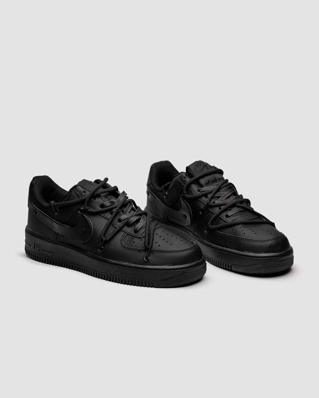 Nike Air Force 1 Low Black Off shoelaces Custom