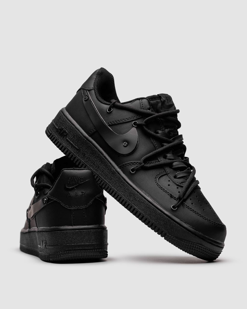 Nike Air Force 1 Low Black Off shoelaces Custom