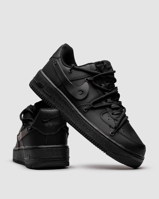 Nike Air Force 1 Low Black Off shoelaces Custom