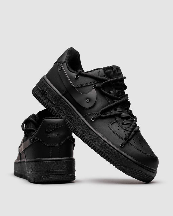 Nike Air Force 1 Low Black Off shoelaces Custom