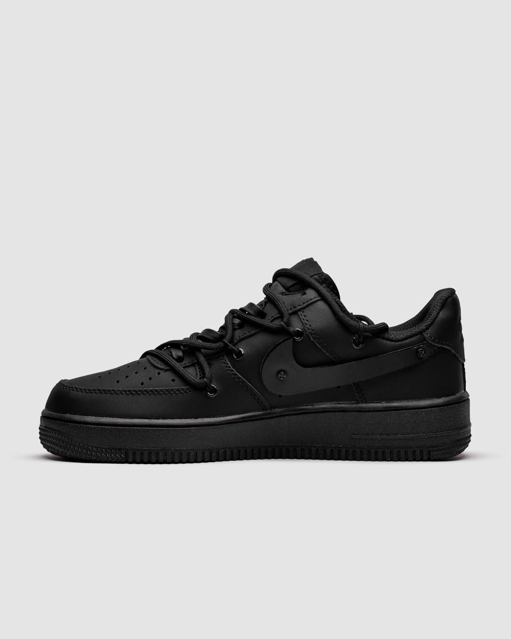Nike Air Force 1 Low Black Off shoelaces Custom