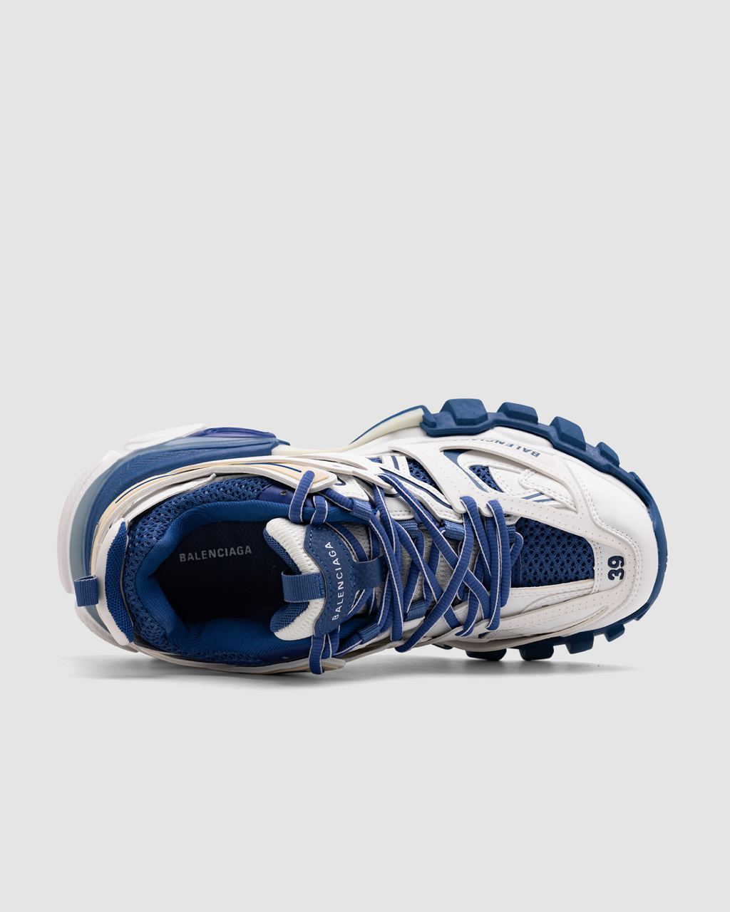 BALENCIAGA Track Worn Out White Blue