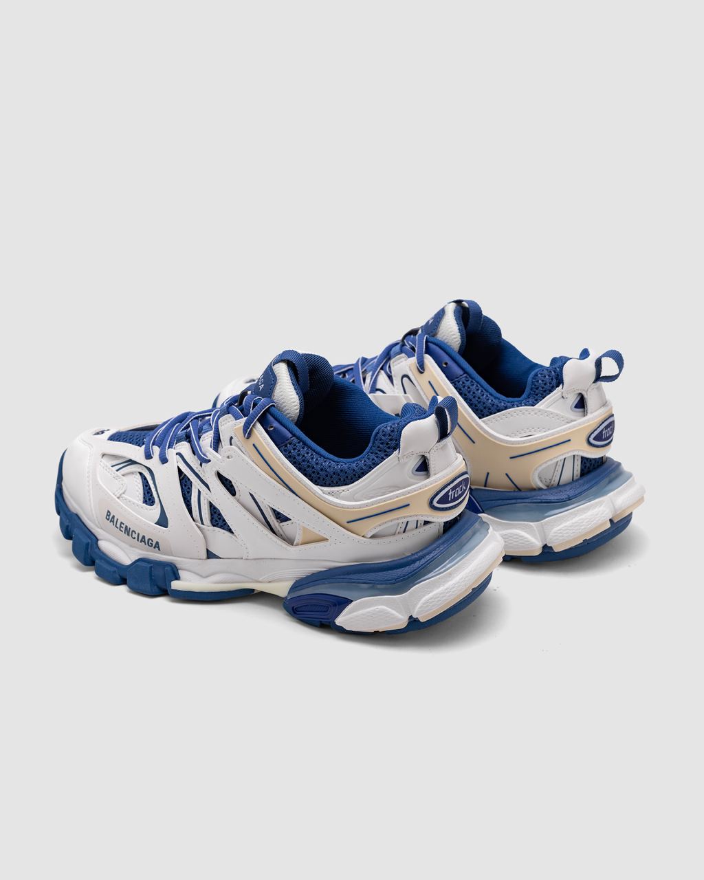 BALENCIAGA Track Worn Out White Blue