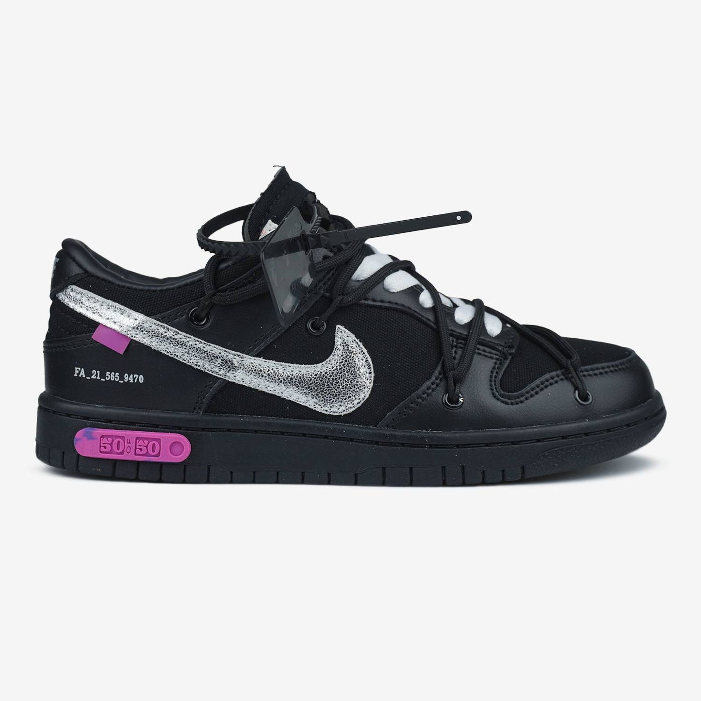 Nike Dunk x Off White Black White Violet 50/50