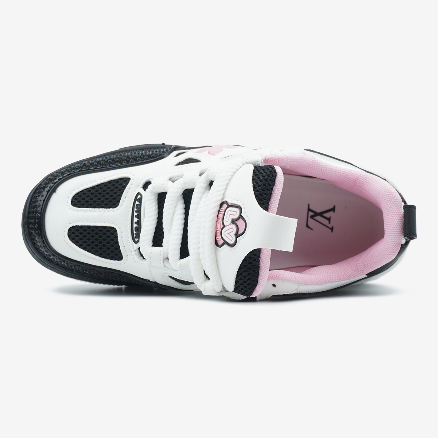 LV  Skate Sneaker Black White Pink