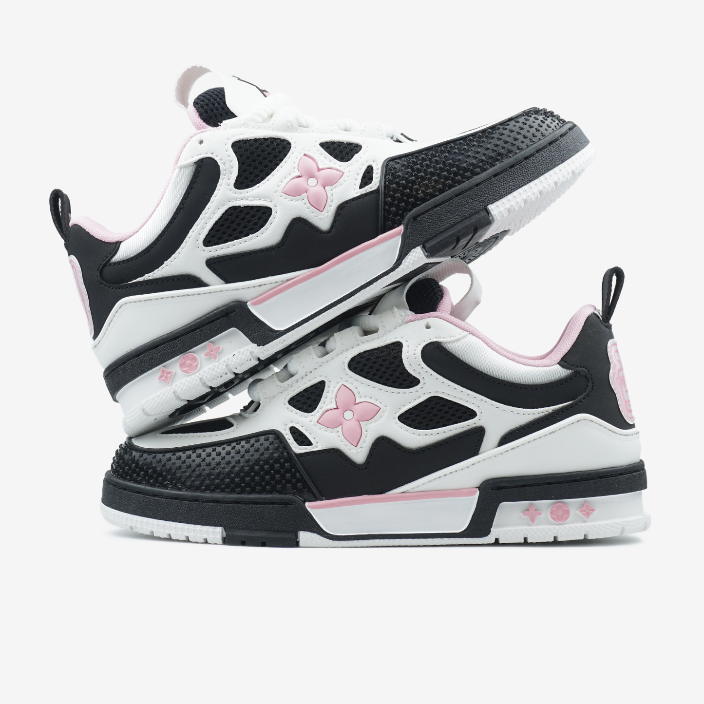 LV  Skate Sneaker Black White Pink
