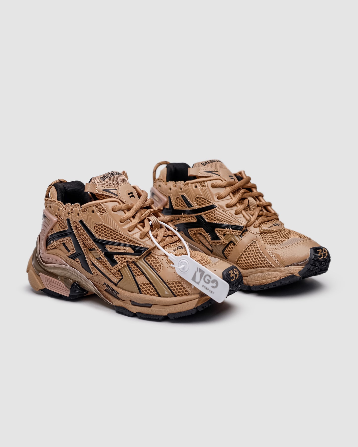 BALENCIAGA Runner Trainers Nylon Beige