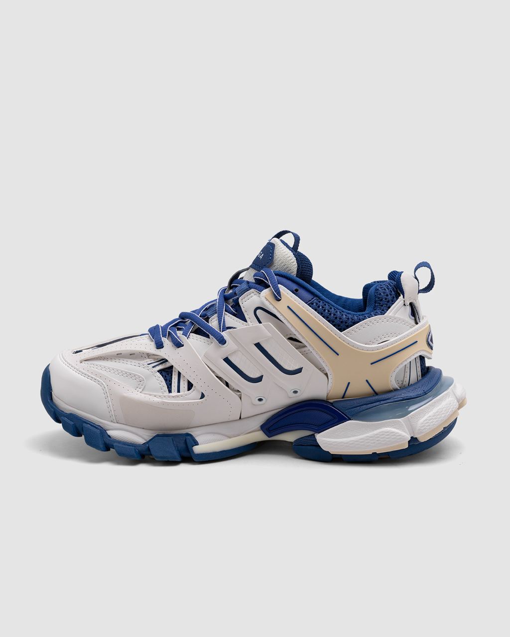 BALENCIAGA Track Worn Out White Blue
