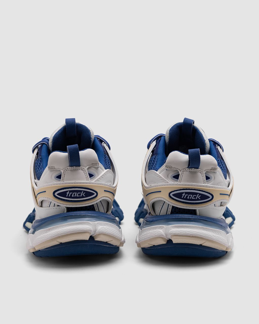 BALENCIAGA Track Worn Out White Blue