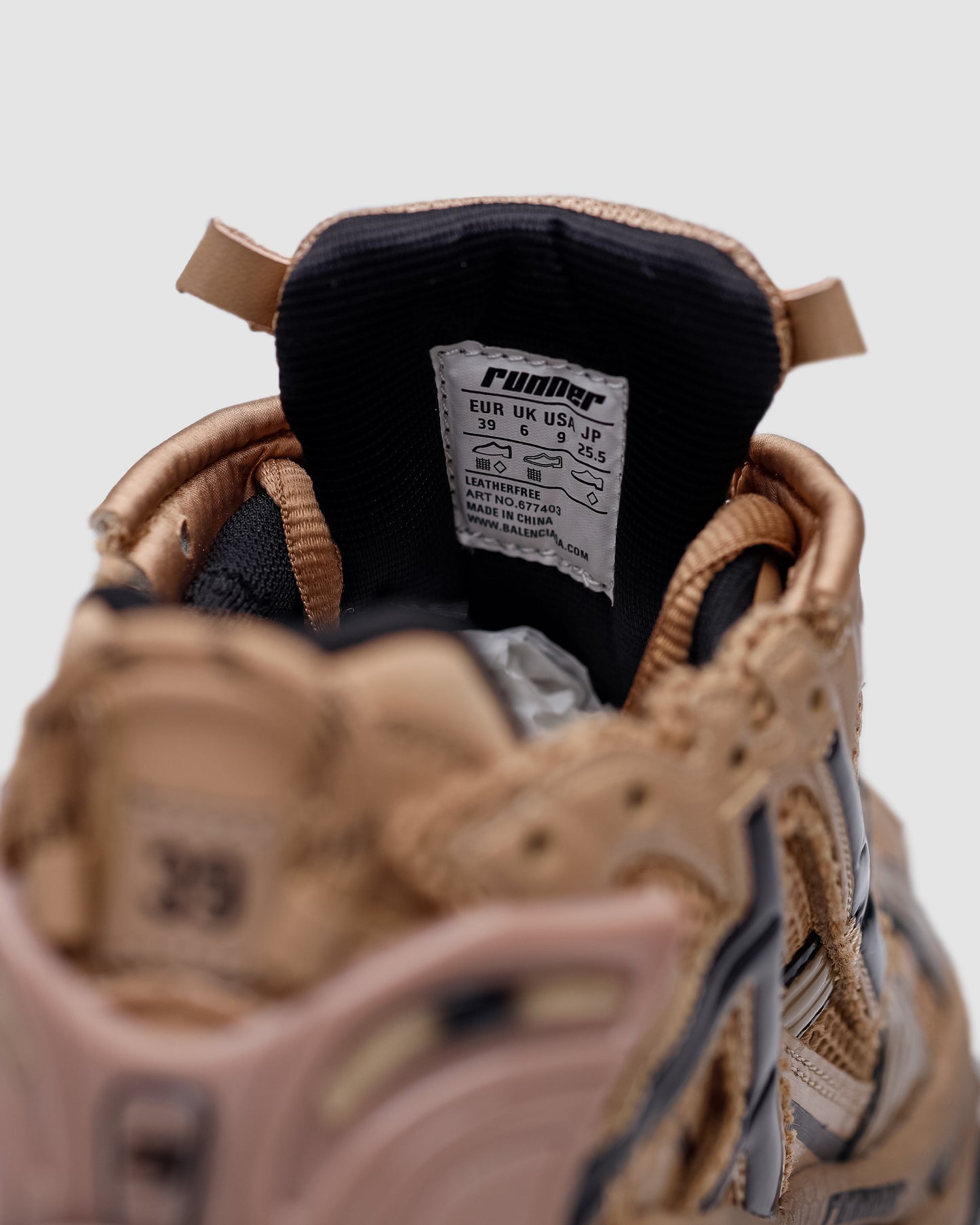 BALENCIAGA Runner Trainers Nylon Beige