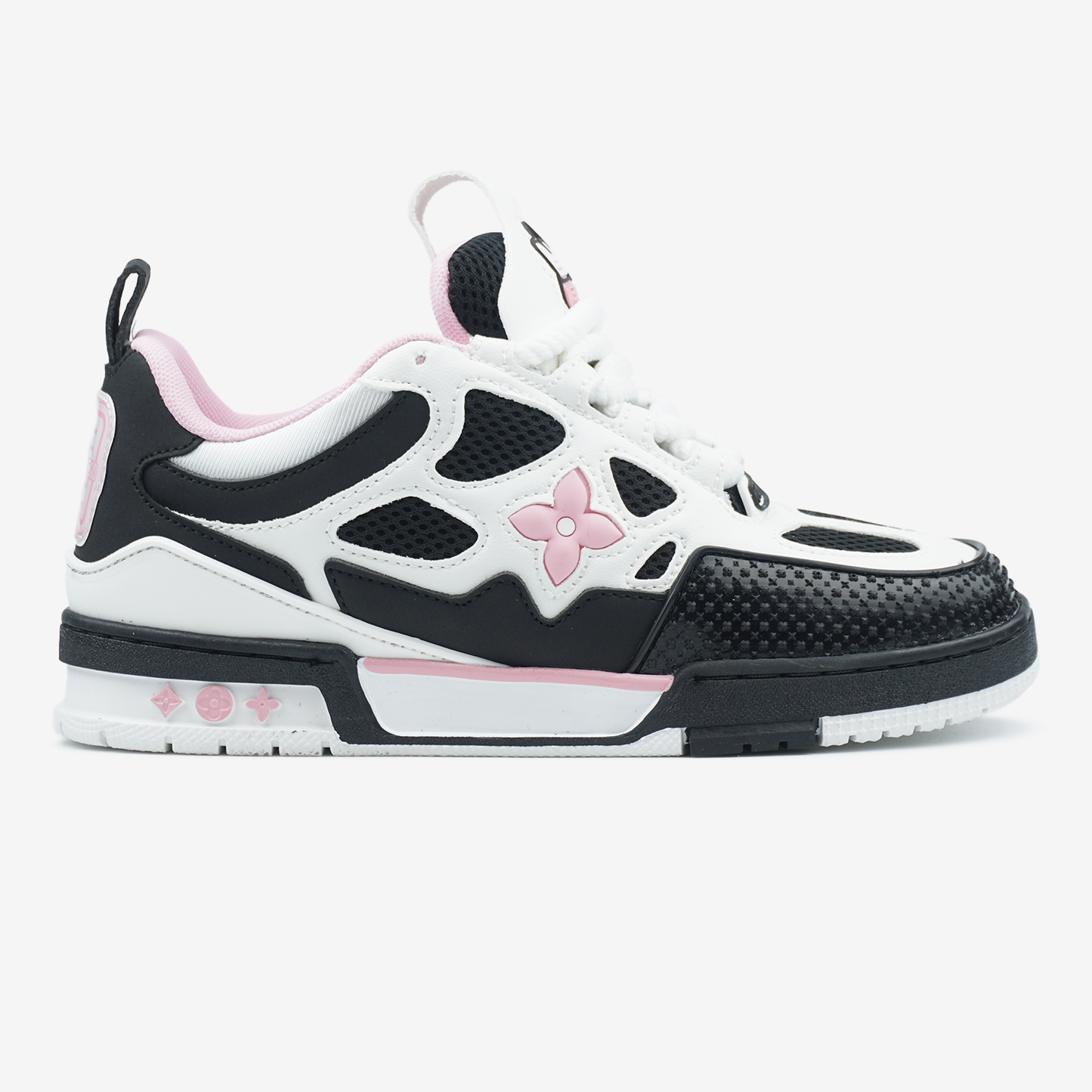 LV  Skate Sneaker Black White Pink