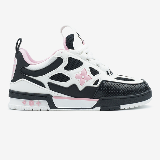 LV  Skate Sneaker Black White Pink