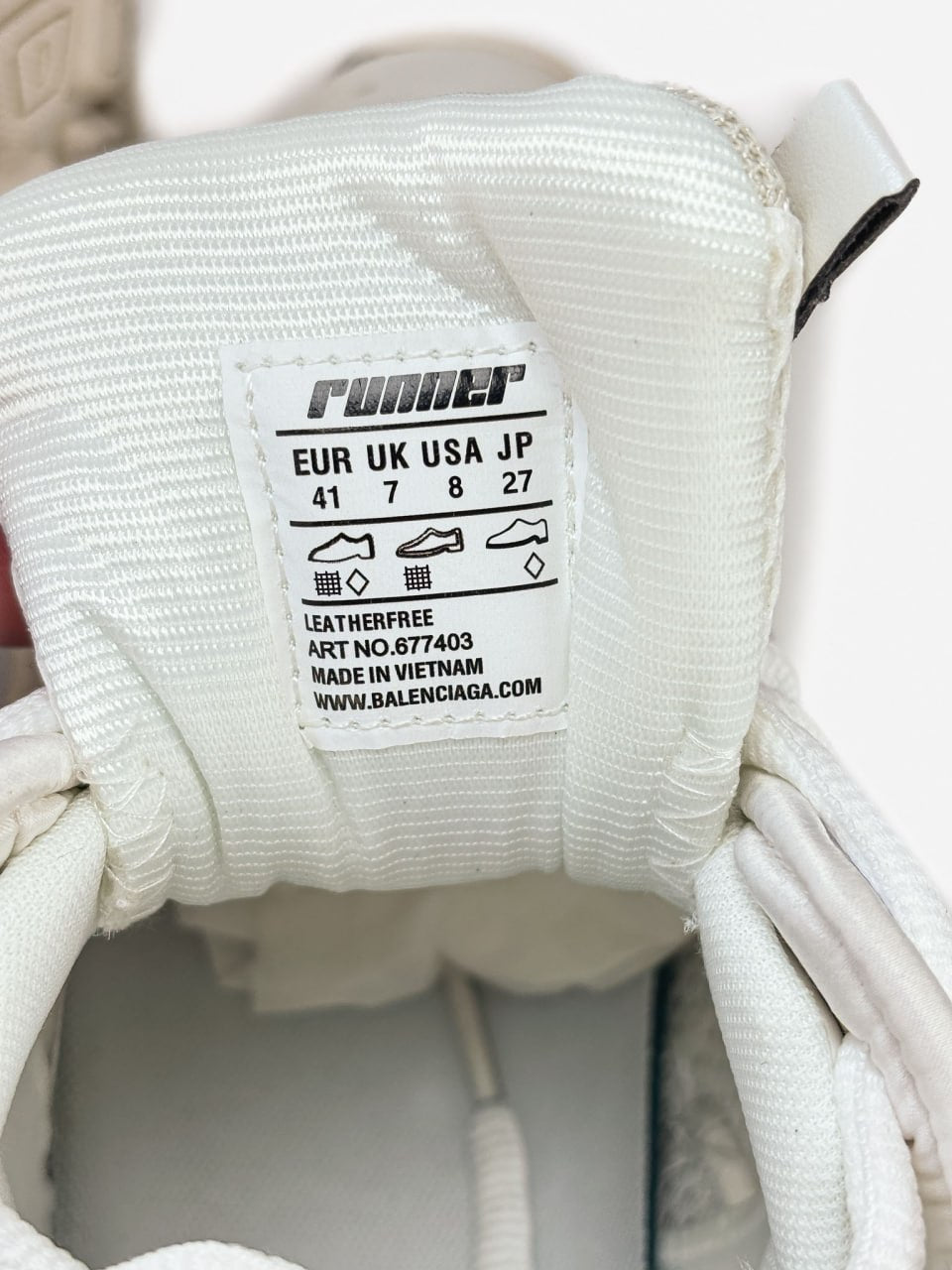 Balenciaga Runner Trainers Nylon White