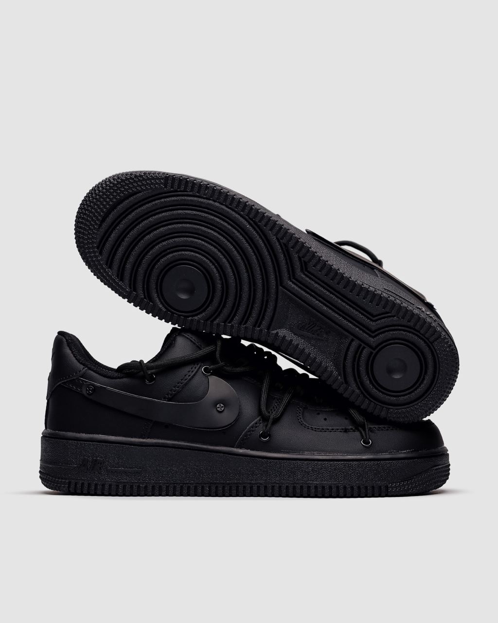 Nike Air Force 1 Low Black Off shoelaces Custom